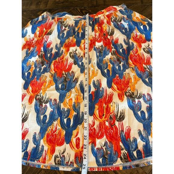 Cece Cactus Art to Wear Colorful Skirt Women 14 Southwestern Cowgirl Artsy Fun - Picture 5 of 9